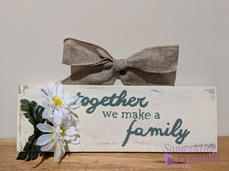 Craft titled: Together we make a Family