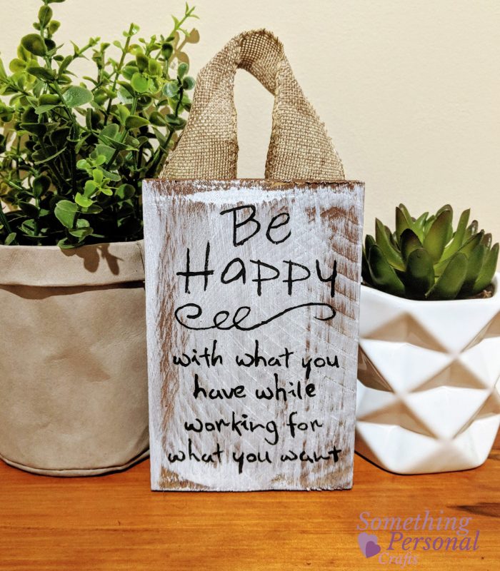Craft titled: Be Happy
